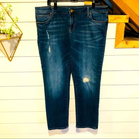 kut from the Kloth boyfriend distressed denim jeans - Picture 1 of 8